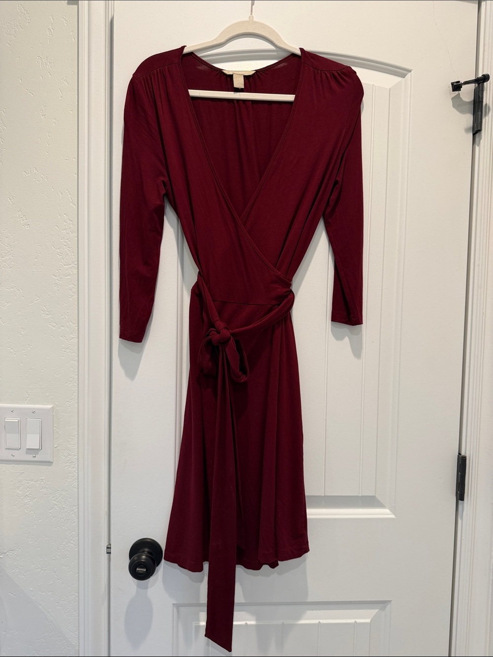 Banana Republic jersey midi wrap dress